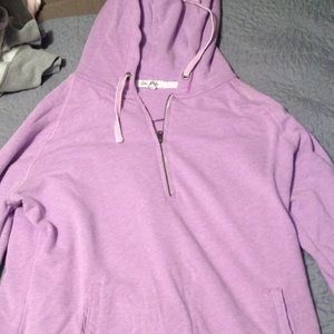Aeropostale light purple hooded quarter zip