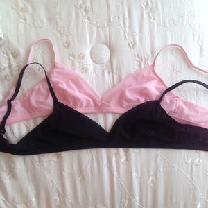 Set of 2 unlined bralettes