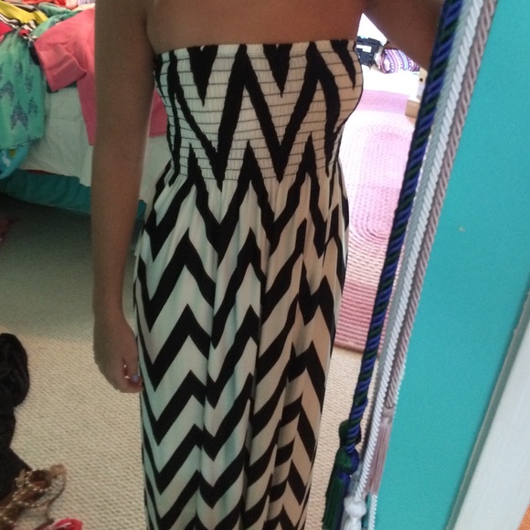 Chevron maxi dress