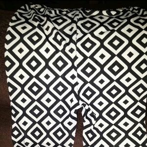Black & White leggings. New w/out tags