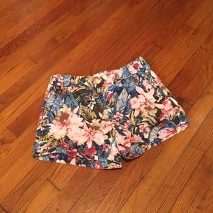 J. Crew Floral Side Zip Shorts