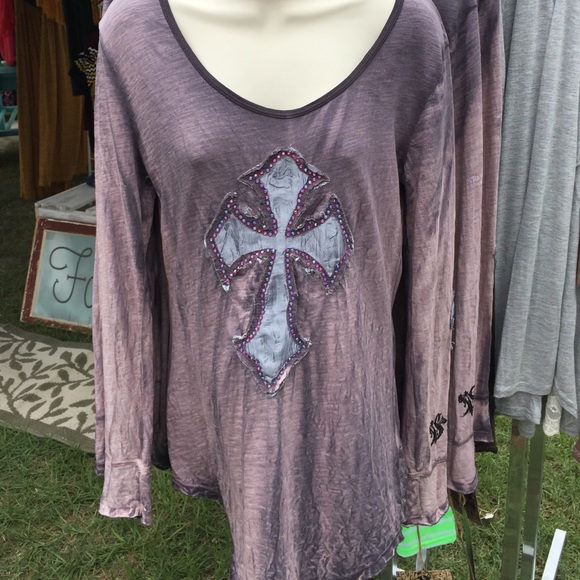 Velvet stone ladies top