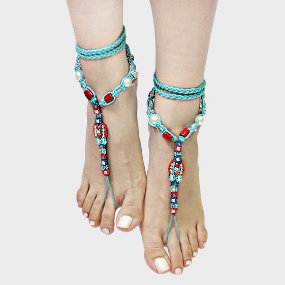 New Hot beach bead barefoot sandals