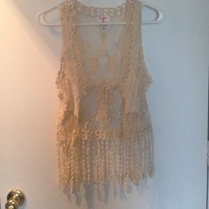 Lace and crochet vest