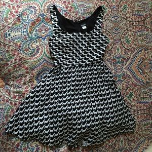 Retrolicious daschund print fit and flare dress