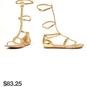 Cute gold strapped flats!