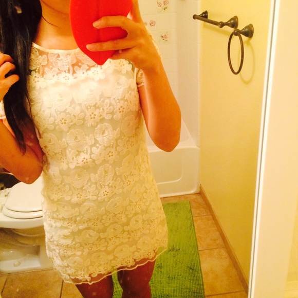White Floral Lace Forever 21 Dress