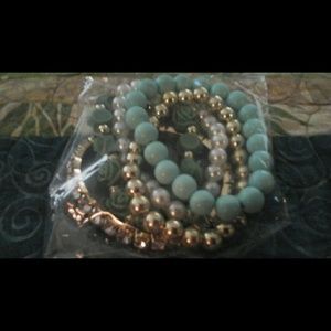 Set of beaded bangles