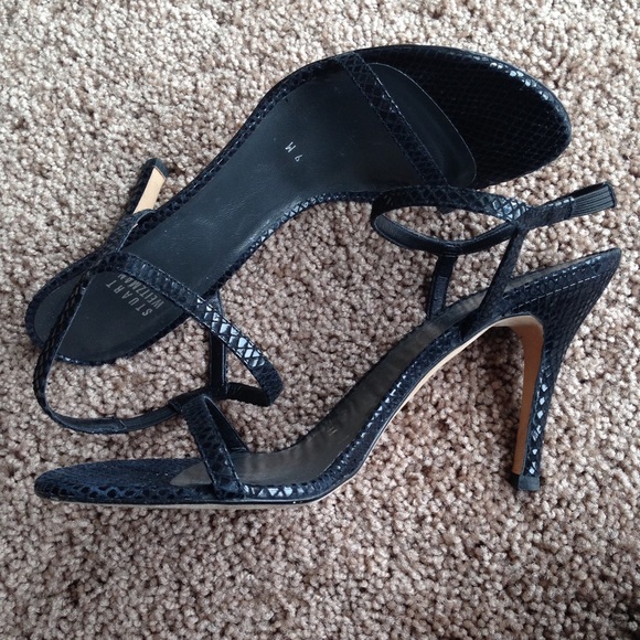 Stuart Weitzman Black Sandal Heel