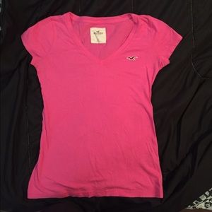 Pink Hollister V-neck
