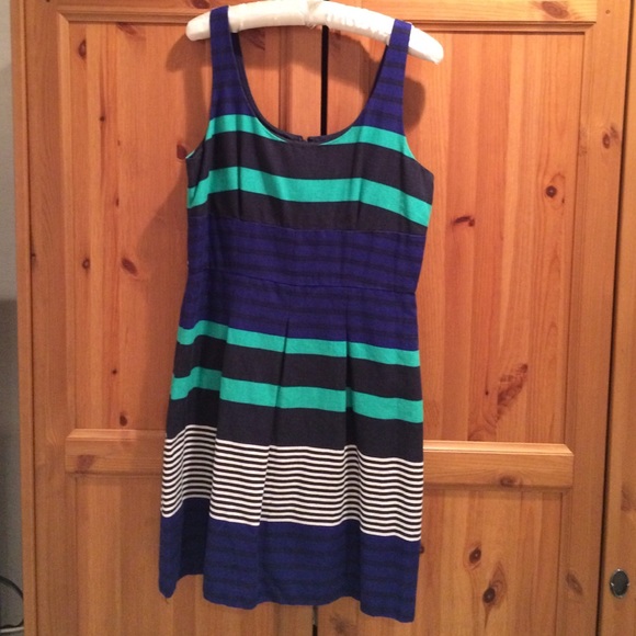 Ann Taylor Loft multi stripe dress