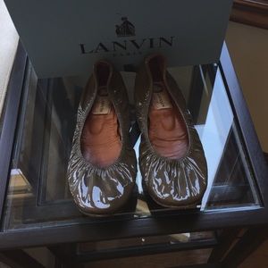 Brown patten Lanvin flats size 7.5