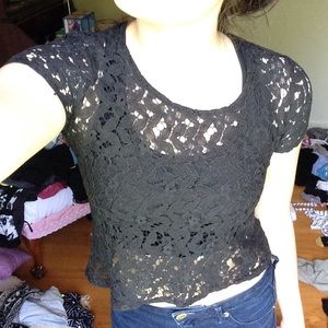 Black,floral,crop top.