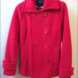 Red Iris Basics Button Up Peacoat