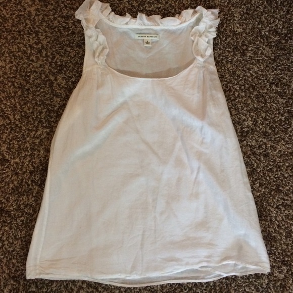 White cotton sleeveless blouse