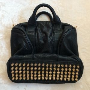 Black Studded Duffle Bag