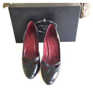 Prada Black heels size 6.5