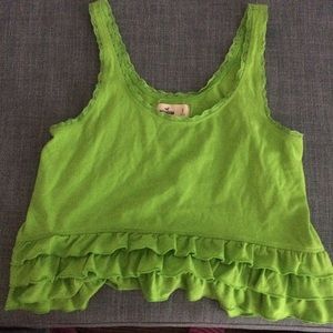 Hollister Green Crop Top