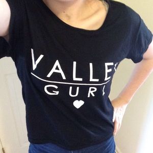 Black valley girl T-shirt.