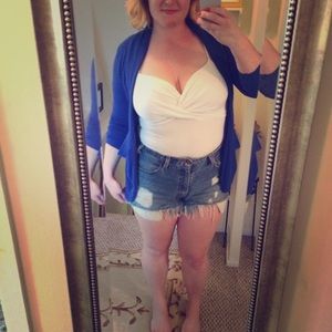 White Sweetheart Tank Top