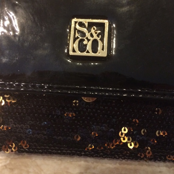 Black & gold sequins wristlet/wallet Style&co NWT - Picture 2 of 4