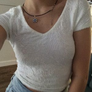 Topshop white crop top