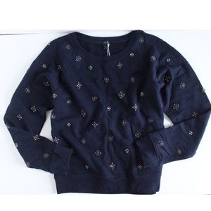 J.CREW Jeweled Sweatshirt