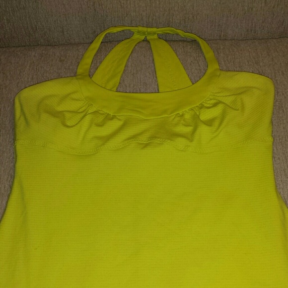 bright yellow chartreuse Lululemon top