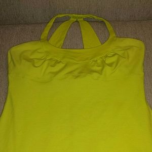 bright yellow chartreuse Lululemon top