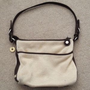 Cream Knitted handbag