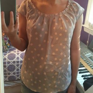 Lauren Conrad polka dotted blouse
