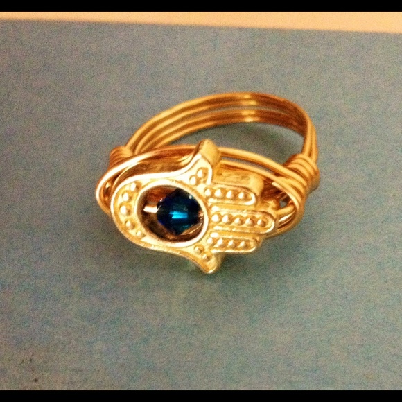 Hamsa Hand Wrap Ring - Picture 3 of 3