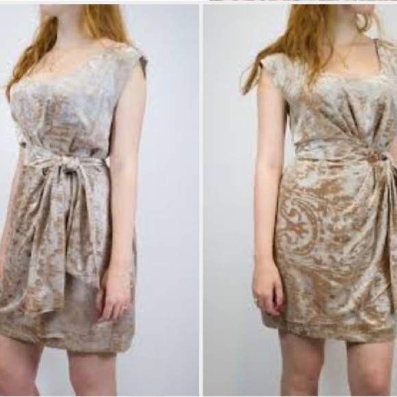 Blush Cynthia Steffe burnout velvet dress metallic - Picture 2 of 4