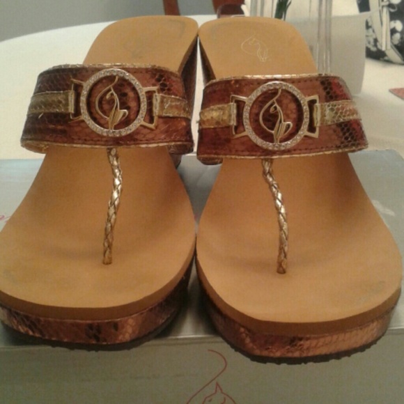 Metallic sandals
