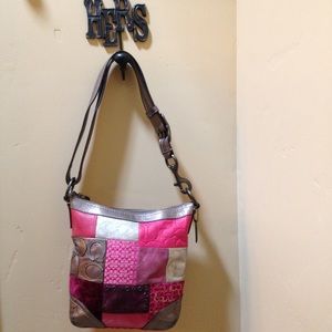 Coach patchwork shoulder purse