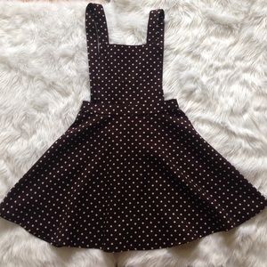 Brown and White Polka Dot Pinafore