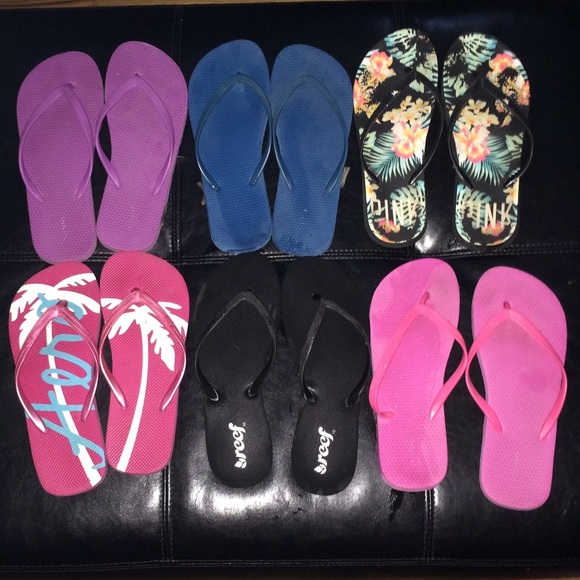 ***SOLD**HUGE Lot of Assorted Flip Flops, 12 pairs - Picture 3 of 3