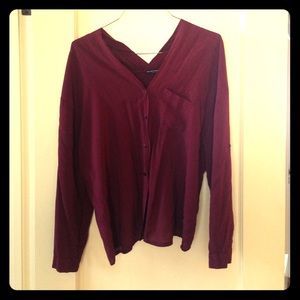 Loose button down shirt