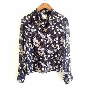 LOFT Button Up Silk Blouse