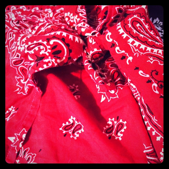 Red bandana mini skirt