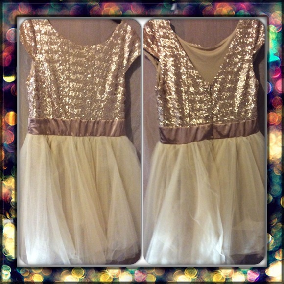 Neutral Chiffon Dress