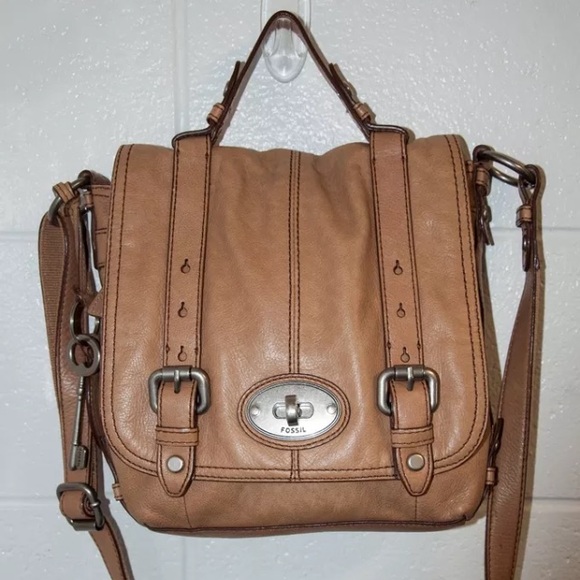 Fossil Maddox cross body messenger bag camel