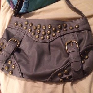 ❌❌SOLD❌❌Gray studded purse