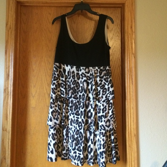 Animal print layered dress - Picture 1 of 2