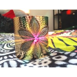 Gold Bohemian Lotus Cuff