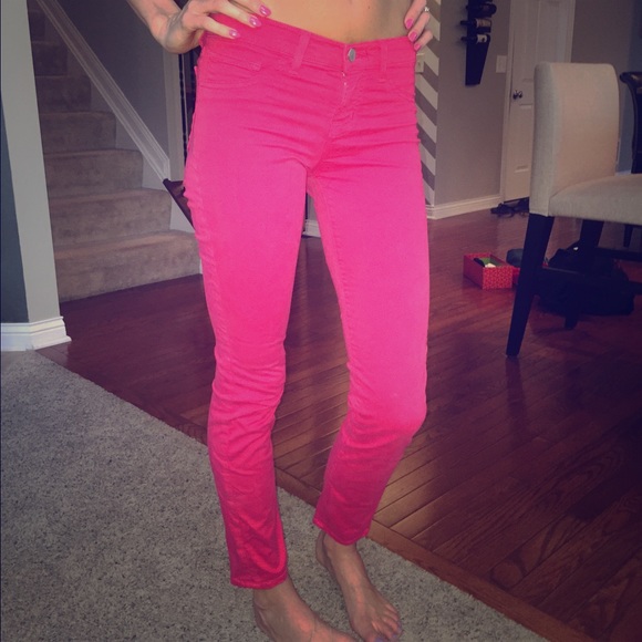 J brand pinkish/red Skinnys 24