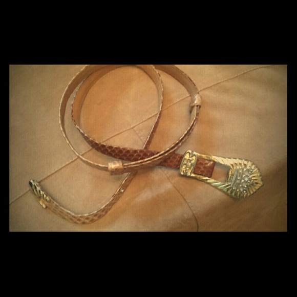 Judith Leiber vintage belt.  Adjustable  Snakeskin - Picture 1 of 4