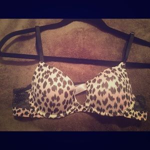 Leopard/Lace trimmed Victoria's Secret Bra