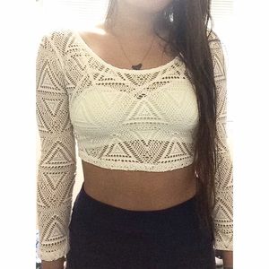 LA Hearts cropped top