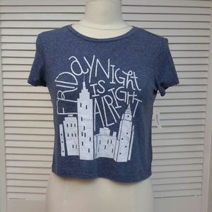 Blue Aero Crop Top Shirt